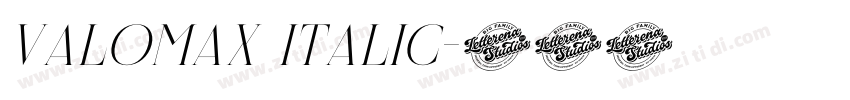 Valomax Italic字体转换 Valomax Italic字体转换